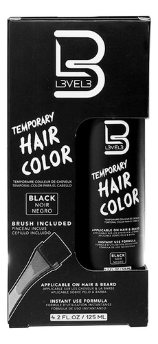 Level 3 Temporary Hair Color Temporal Negro Pelo Barba