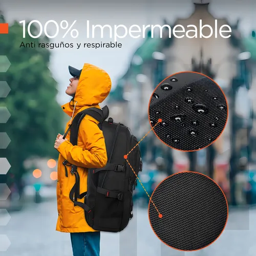 Mochila Urbana Notebook Anti Robo Hardley Impermeable Color Negro