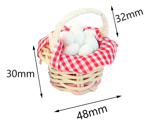 4 Cesta De Huevos En Miniatura A Escala 1/12, Modelos A