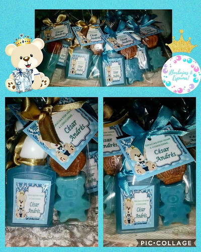 Imagen 6 de 10 de Recuerdos Antibacterial Con Iniciales Babyshower Nacimientos