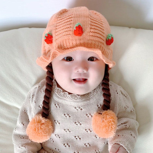 Gorro De Punto Para Bebé, Cálido Y Resistente Al Viento, Con