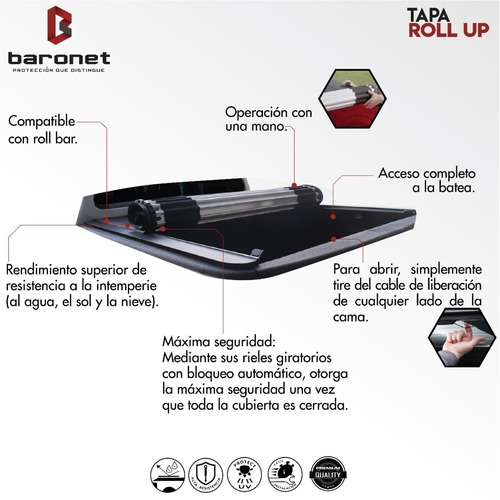 Tapa Roll Up Nissan Np300 2016-2020 Doble Cabina 