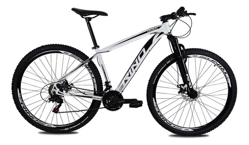 Bicicleta Aro 29 Rino Everest A Disco 24 Vel. Cubo Roletado Cor Branco Tamanho Do Quadro 21