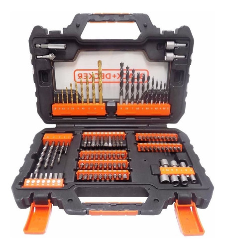 Kit Ferramentas Brocas Bits E Pontas 104 A7230 Black Decker