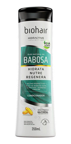 Condicionador Biohair Com Óleo De Babosa 350ml + Queratina