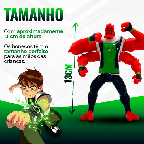 Ben 10 Relógio Ominitrix E 3 Bonecos Alienígenas Articulados