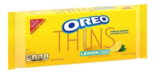 Oreo Thins Limon Family Size 371g Americana Galleta Delgada