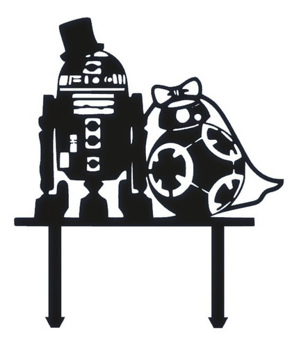 Cake Topper Adorno Torta - Casamiento Star Wars