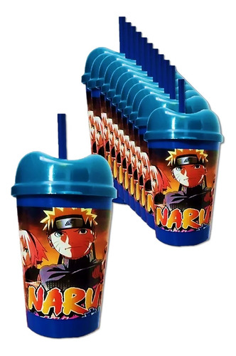 Vaso Pitillo Naruto X6 Sorpresa Piñata Regalo 