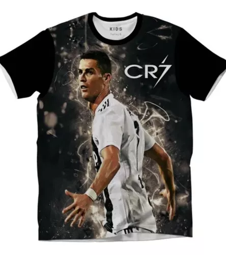 Modales trama granero Playera Niños Futbol Cristiano Ronaldo Juve Moda Full Print