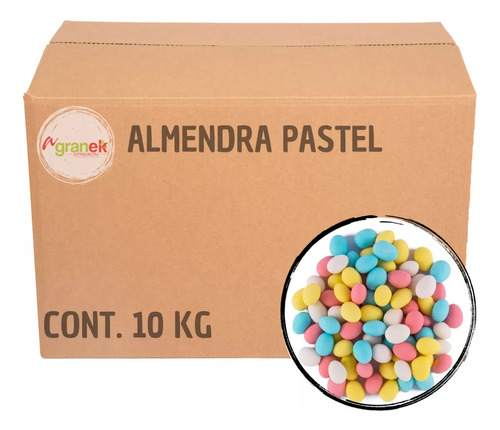 Almendra Confitada Color Pastel Caja De 10 Kg