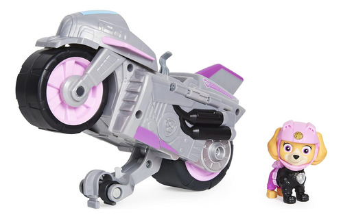 Motocicleta Paw Patrol Com Retrocesso, Moto Pups Skye