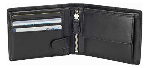 Diloro Italy Cartera De Cuero Para Hombre Bifold Flip Id Zip