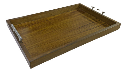 Charola De Servicio De Madera Color Parota | 60 X 40 Cm |