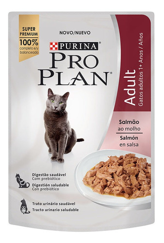 Alimento Húmedo Gatos Pro Plan Wet Cat Adulto Salmon 85 Gr