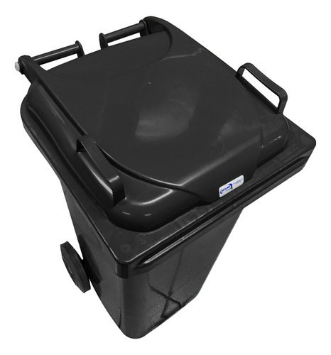 Lixeira container com roda 240 Litros preta JSN