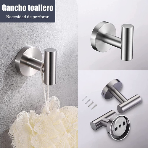 Set De Accesorios De Baño Toalleros Acero Inoxidable 12pcs