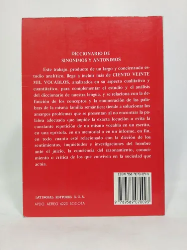 Diccionario De Sinónimos Y Antónimos (Usado)