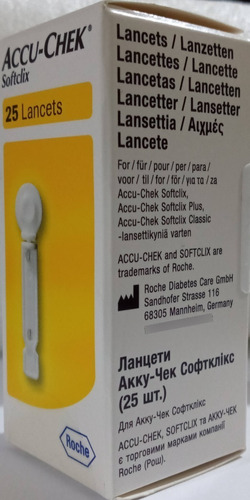 Accu-chek Softclix, 25 Lancetas Para El Dispositivo Puncion