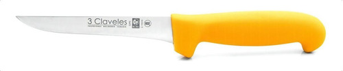 Cuchillo 3 Claveles Deshuesar Recto 13 Cm Carnicero Acero In Color Amarillo