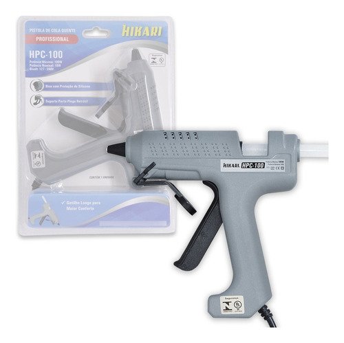 Pistola Aplicadora De Cola Quente Hikari Profissional 100w