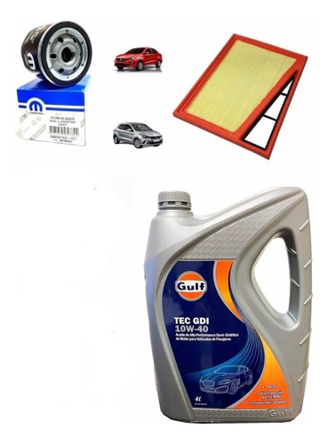 Kit Service Aceite 10w40 + Filtros Orig Fiat Argo Cronos 1.3