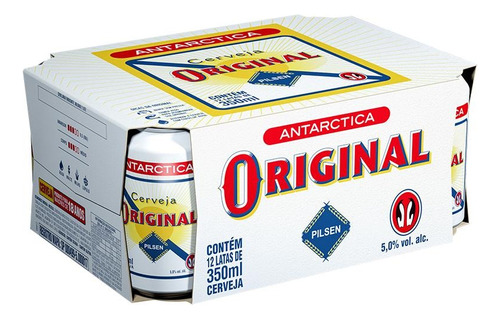 Cerveja Antarctica Original American Larger lata 350ml 12 u