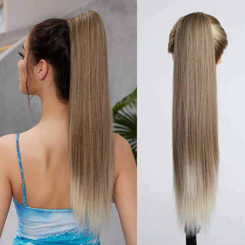 Extensión De Cola De Caballo De 61 Cm, Recta, Con Cordón Aju