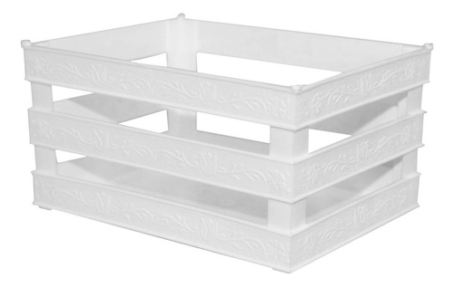 Huacal Plastico Blanco Decoraciones 15x11x8cm Mylin 1pz