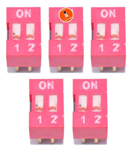 Dip Switch Interruptores 2 Posiciones Spst X 5 Unidades