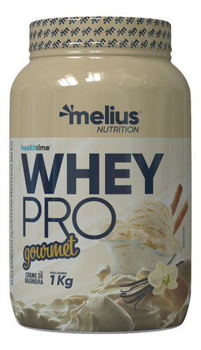 Whey Protein Gourmet - 1kg - Health Time Concentrado Sabor Creme Baunilha