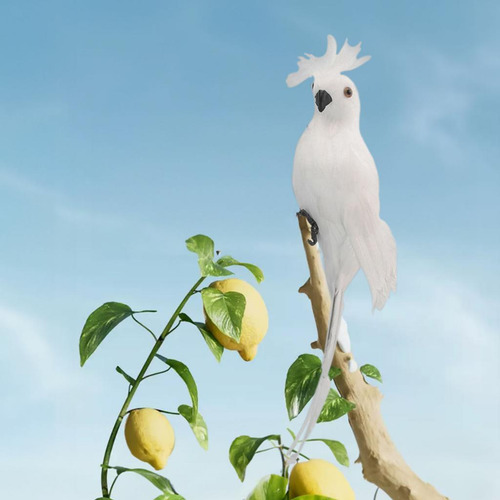 2 Uds Estatua De Loro De Simulación Adornos Arte Artesanal