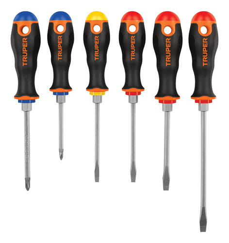 Juego De 6 Desarmadores Mango Comfort Grip