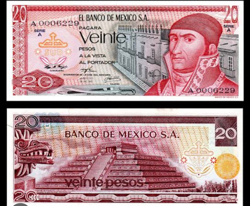 Billete De Colección México 20 Pesos