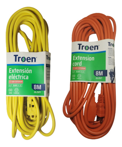 Extensión Electrica 8m Marca Troen