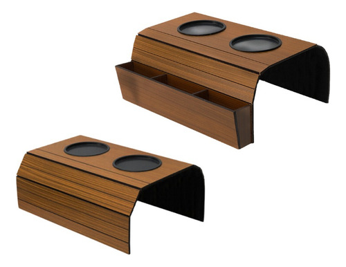 Porta Copos E Controles Remotos Combo Mdf Caramelo Esteiras Lisa