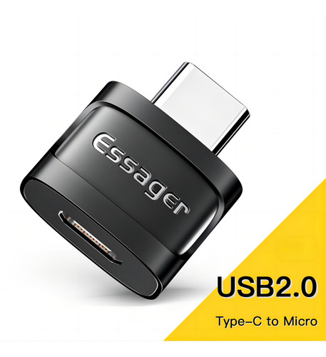 Adaptador Otg Usb Tipo C Macho A Micro Usb Hembra Essager