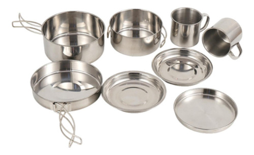 Juego De 8 Utensilios De Cocina Para Acampar, Vajilla Para .