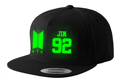 Gorra Snapback Plana Bts Kpop Jin  - Brilla En La Oscuridad