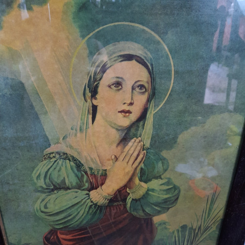 Imagem 4 de 7 de Santa Luzia Quadro Gravura Antigo Anos 60