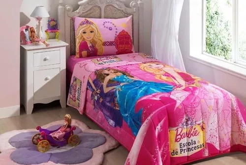 Edredom Solteiro Lepper Barbie a Princesa Pop Star Rosa - Compre Agora