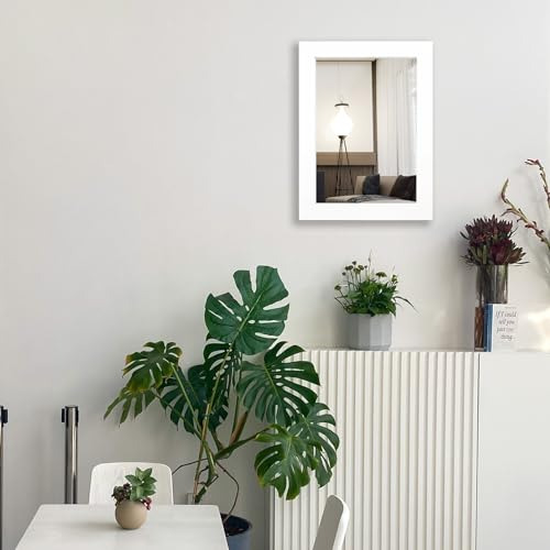 Espejo De Pared Rectangular Decorativo 30 X 40 Cm Blanco