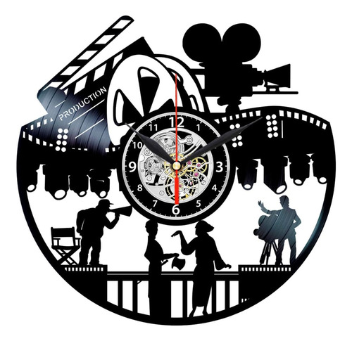 Reloj De Película - Arte De Pared De Discos De Vinilo - Deco