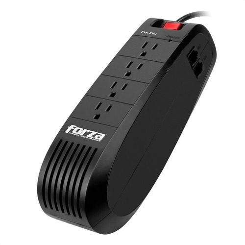 Regulador Voltaje Automático Forza 1000va/500w 4 Tomas, Rj45