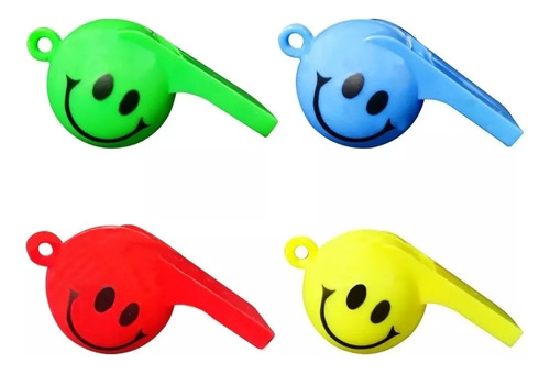 24 Silbatos Flúo Emoji Emoticon