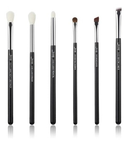 Jessup-brochas De Maquillaje De 6-25 Pzas, Juego De Brochas Color Negro