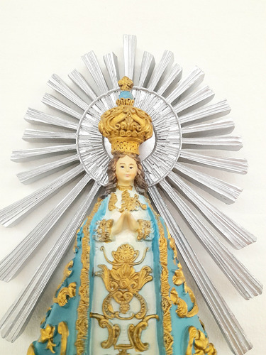 Imagen Virgen Milagro De Salta 23cm - Santería San Juan Plateado