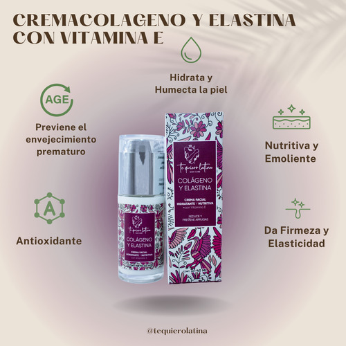 Kit Crema Colágeno Y Elastina Firmeza Humecta Regenera Tql