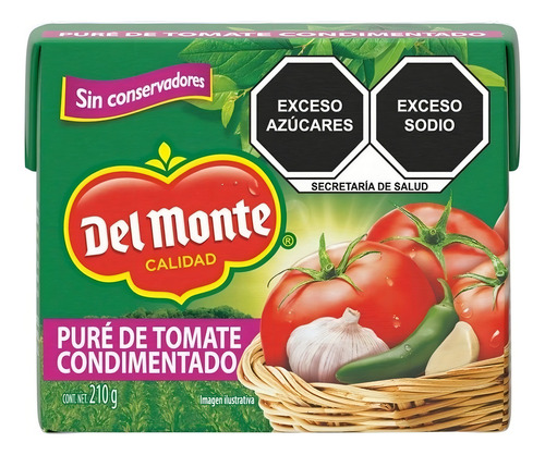 Puré De Tomate Del Monte Condimentado 210 Gr
