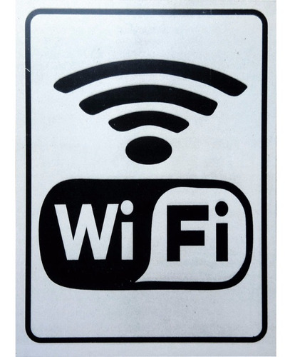 Placa Sinalização Wi-fi Em Pvc Com 15 X 20 Cm
